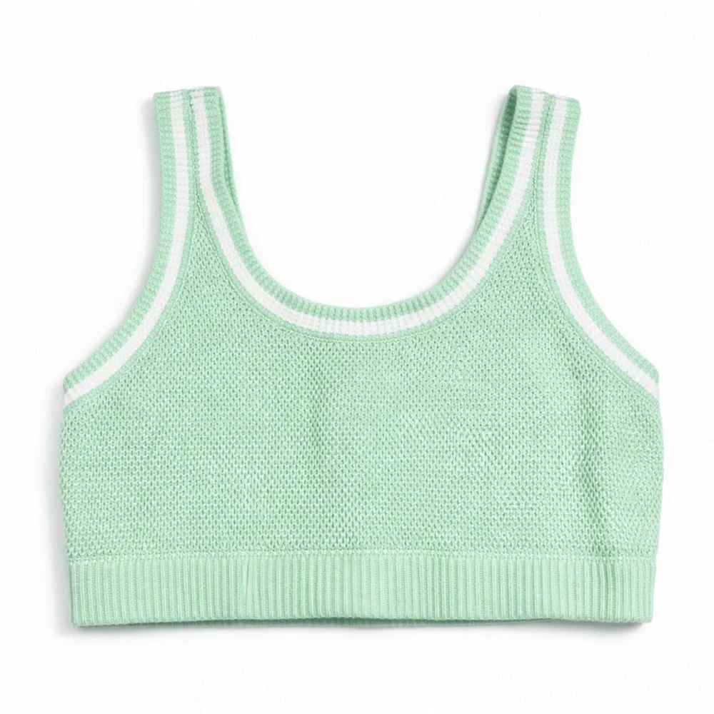 Alo Yoga Varsity Tennis Knit Set Mint Green No Tags see Measurements Approx